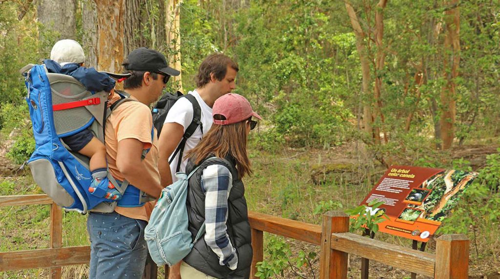 personas sendero lago gullelmo